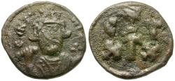 Ancient Coins - *Sear 1059* Byzantine Empire. Constans II (AD 641-668) Æ Half Follis