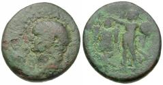 Ancient Coins - Domitian (AD 81-96). Samaria. Caesarea Maritima Æ25 / Minerva