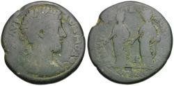 Ancient Coins - Commodus (AD 177-192). Ionia. Phocaea. Herakleides Asklepiadou, strategos for the second time Æ30 / Statues of Cybele