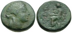 Ancient Coins - Ionia. Smyrna Æ19 / Homer