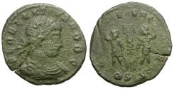 Ancient Coins - Delmatius, Caesar (AD 335-337) Æ4 / Soldiers