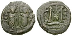 Ancient Coins - Arab-Byzantine. Umayyad Caliphate. Abd al-Malik ibn Marwan (AH 65-86 / AD 685-705) Æ Fals