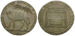 World Coins - Great Britain. Somersetshire. Bath. Mary Lambe & Son Copper Halfpenny / Camel