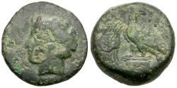 Ancient Coins - Sicily. Akragas &#198; Hemilitron / Eagle on Column
