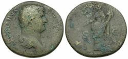 Ancient Coins - Hadrian (AD 117-138) Æ Sestertius / Ex Curtis Clay Collection