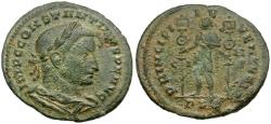 Ancient Coins - Constantine I the Great (AD 310-337) Æ Follis / Prince with Standards