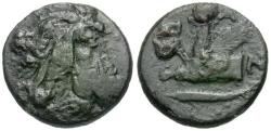 Ancient Coins - Thrace. Pantikapaion Æ21 / Griffin