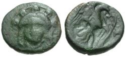 Ancient Coins - Euboia. Chalkis Æ13 / Eagle