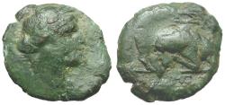 Ancient Coins - Gaul. Massalia Æ14 / Bull