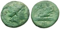Ancient Coins - Thrace. Odessos Æ15 / River god