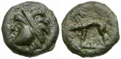 Ancient Coins - Ancient France. Celtic Gaul. Leuci Tribe Potin / Boar