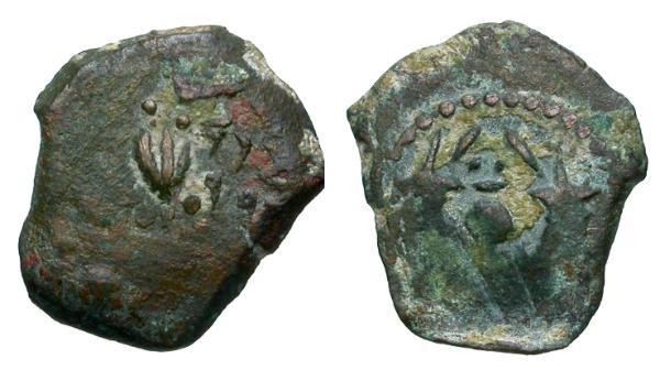 Ancient Coins - F/F Alexander Jannaeus &#198; Prutah
