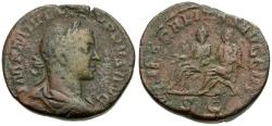 Ancient Coins - Philip II (AD 247-249) Æ Sestertius / Philip I and II Seated