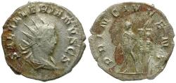 Ancient Coins - Saloninus, Caesar (AD 258-260) AR Antoninianus / Prince with Standards