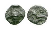 Ancient Coins - Ionia. Ephesos AR Tetartemorion / Bee and Eagle