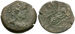 Ancient Coins - Antoninus Pius (AD 138-161). Egypt. Alexandria Æ Drachm / Nilus