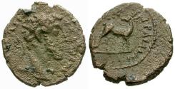 Ancient Coins - Commodus (AD 177-192). Thrace. Augusta Trajana Æ18 / Stag