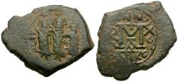 Ancient Coins - *Sear 836* Byzantine Empire. Heraclius (AD 610-641) with Martina and Heraclius Constantine Æ Follis