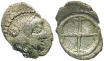 Ancient Coins - Sicily. Syracuse AR Litra / Wheel