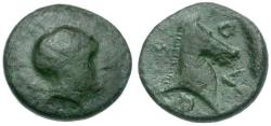 Ancient Coins - Thessaly. Pharsalos Æ12 / Horse Head
