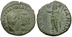 Ancient Coins - Philip II (AD 247-249) with Serapis. Thrace. Mesembria Æ24 / Serapis