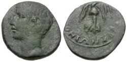 Ancient Coins - Augustus (27 BC-AD 14). Phrygia. Acmoneia. Kordos, magistrate Æ17 / Nike