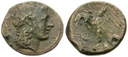 Ancient Coins - Sicily.  Akragas. Phintias, Tyrant (287-279 BC) Æ20 / Eagles