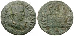 Ancient Coins - Gallienus (AD 253-268). Pamphylia. Perga Æ30 / Chest