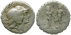 Ancient Coins - 68 BC - Roman Republic. Q. Fufius Calenus and Mucius Cordus AR Denarius / Italia