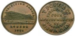 World Coins - England. Warwickshire. Birmingham. T. Pope & Co. &#198; Farthing / Coin Press Maker