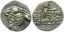 Ancient Coins - Kings of Parthia. Phraates IV (38-2 BC) AR Drachm / Archer