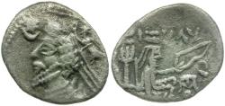 Ancient Coins - Kings of Parthia. Phraataces (2 BC-AD 4) AR Drachm