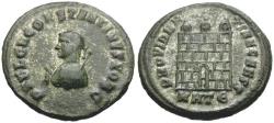 Ancient Coins - Constantine II, as Caesar (AD 316-337) Silvered Æ3 / Campgate