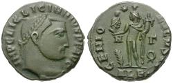 Ancient Coins - Licinius I (AD 308-324) Æ3 / Head of Serapis