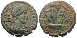Ancient Coins - Constans (AD 337-350) Æ Centenionalis / Emperor in Galley