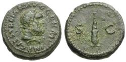 Ancient Coins - Trajan (AD 98-117) Æ Quadrans / Club