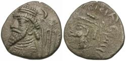 Ancient Coins - Kings of Elymais. Kamnaskires VI or VII Æ Tetradrachm / Barbarized Legend