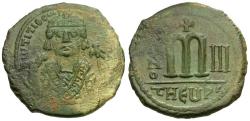 Ancient Coins - *Sear 532* Byzantine Empire. Maurice Tiberius (AD 582-602) Æ Follis