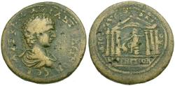 Ancient Coins - Elagabalus (AD 218-222). Seleucis and Pieria. Cyrrhestica. Cyrrhus Æ29 / Zeus in Temple