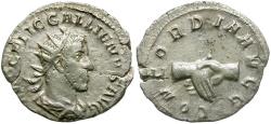 Ancient Coins - Gallienus, joint reign (AD 253-260) AR Antoninianus / Clasped Hands