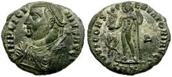 Ancient Coins - Licinius I (AD 308-324) Silvered Æ3 / Jupiter