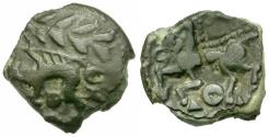 Ancient Coins - Ancient France. Celtic Gaul. Ambiani Tribe Æ13 / Horse