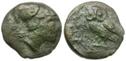 Ancient Coins - Akarnania. Thyrreion Æ14 / Owl