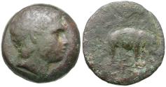 Ancient Coins - Seleukid Kings. Antiochos III the Great (222-187 BC) Æ25 / Elephant