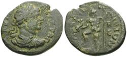 Ancient Coins - Geta (AD 209-211). Arabia. Rabbathmoba Æ27 / Poseidon