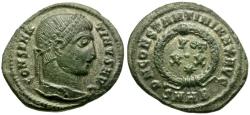 Ancient Coins - Constantine I the Great (AD 310-337) Silvered Æ3 / Votive