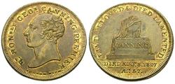 World Coins - England. Death of George Canning Brass Medalet