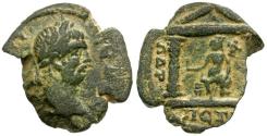 Ancient Coins - Caracalla (AD 198-217). Arabia. Petra Æ25 / Temple