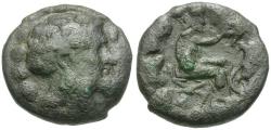 Ancient Coins - Thessaly. Trikka Æ22 / Aesklepios