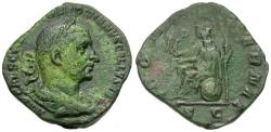 Ancient Coins - Trebonianus Gallus (AD 251-253) Æ Sestertius / Roma